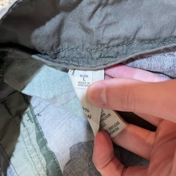 Ruehl No.925 Large Low Rise Y2K 90s Camo Cargo Pocket Pants Convertible Roll Up - Picture 4 of 12